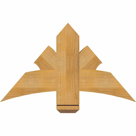 Ekena Millwork Davenport Rough Sawn Timber Gable Bracket, Western Red Cedar, 36"W x 21"H x 4"D x 6"F, 14/12 Pitch GBW036X21X0406DAV00RWR